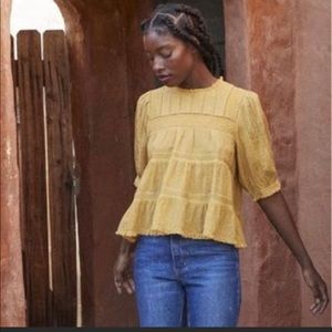 Doen Adnet Blouse in wheat - BNWOT - XS